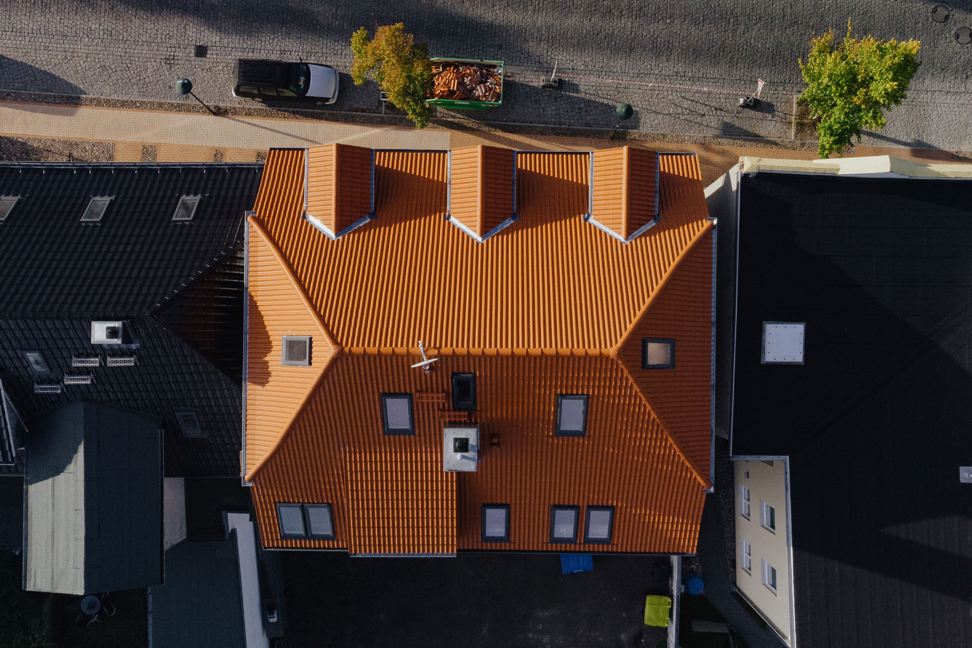 Strandhäuser und DLRG Rettungstürme Ostseebad Boltenhagen / Totale